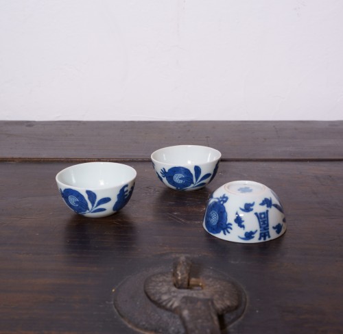 染付煎茶器五脚